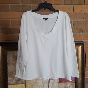 Ambiance White V-Neck Bodysuit